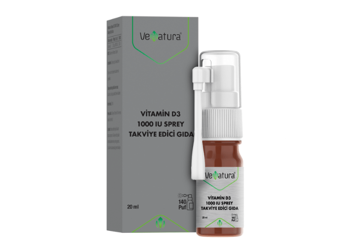 Vitamin D3 1000 IU Sprey Takviye Edici Gıda (20ml) - Venatura