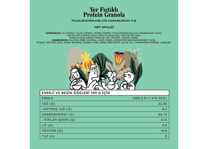 Yer Fıstıklı Protein Granola (250gr) - The Good Wild