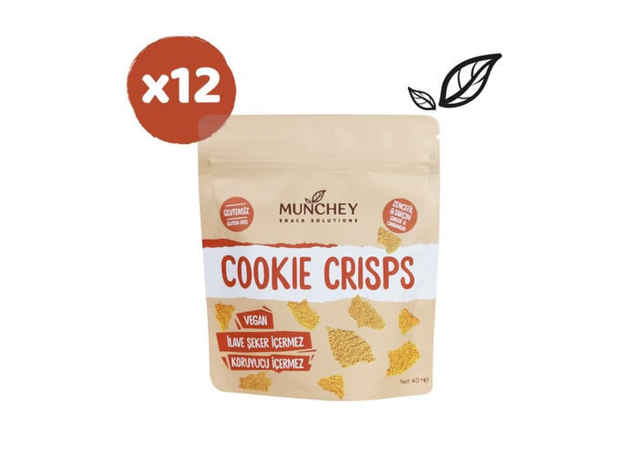 Cookie Crisps Zencefil ve Tarçın (12 adet x 40gr) - Munchey Food
