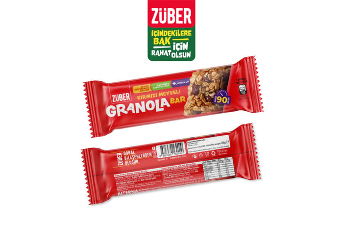 Granola Bar Kırmızı Meyve (25gr) - Züber