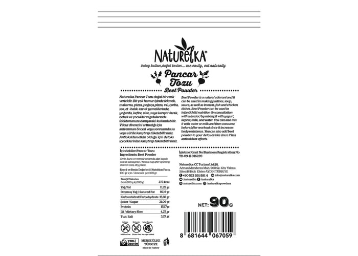 Pancar Tozu (90gr) - Naturelka