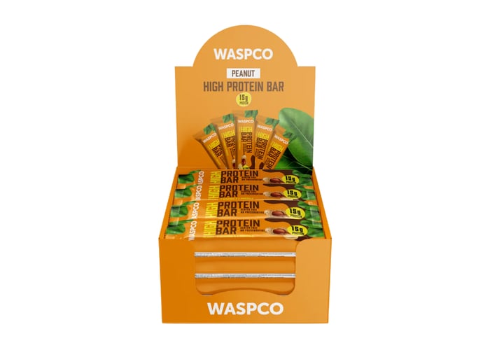 Yer Fıstık ve Kakaolu Yüksek Protein Bar (12 adet x 50gr) - Waspco