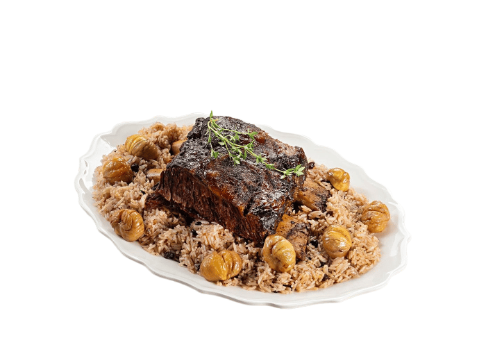 Yarım Dana Kaburga İç Pilavlı Gravy Soslu (Kaburga: 1,5kg, Pilav: 1kg) - Etin En İyisi