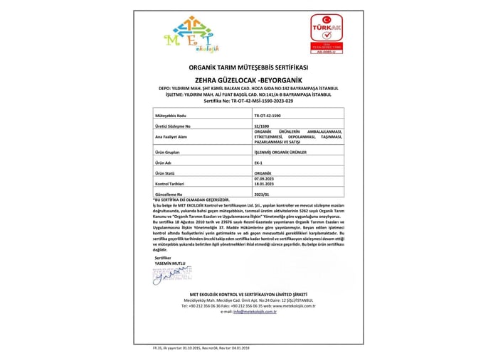 Organik Bey Atom (260gr) - Beyorganik