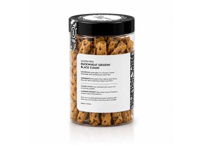 Karabuğdaylı ve Çörek Otlu Grissini (Glutensiz, 80gr) - Datça Murat Çiftliği