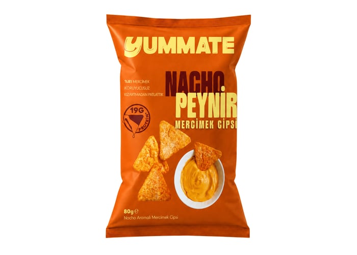 Nacho Aromalı Mercimek Cipsi (80gr) - Yummate