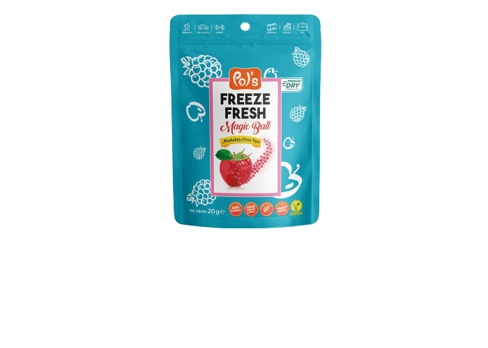Freeze Fresh Ahududulu Elma Topu (Kurutulmuş Meyve, 16gr) - Pol's
