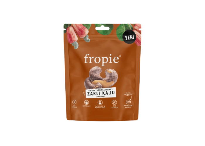 Yağsız Fırında Kavrulmuş Zarlı Kaju (75gr) - Fropie
