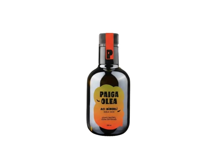 Acı Biberli Naturel Sızma Zeytinyağı (250ml) - Paiga Olea
