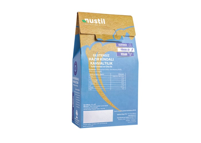 Glutensiz Hazır Kinoalı Kahvaltılık, Yulaf Ezmesi ve Chia (250gr) - Nustil