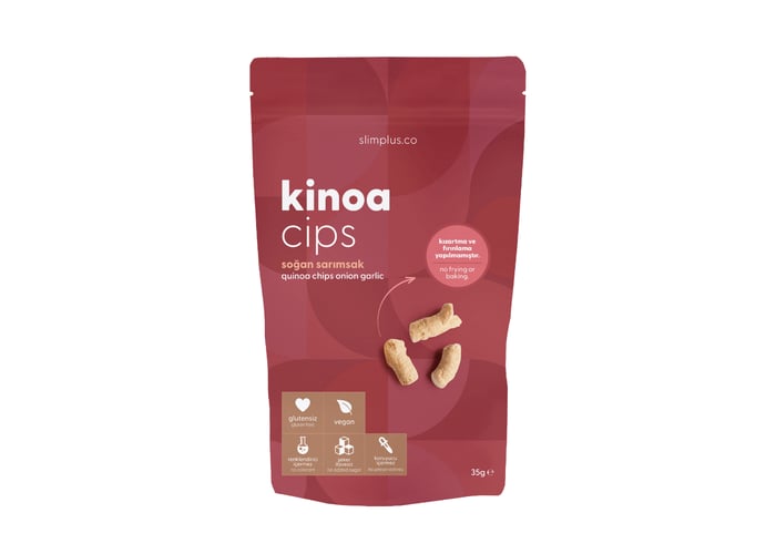 Vegan Yağsız Soğan Sarımsak Kinoa Cipsi (Glutensiz, 35gr) - Slimplus