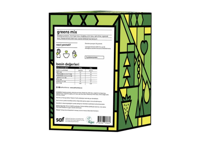 Greens Mix (10 adet x 30gr saşe) - Saf Nutrition