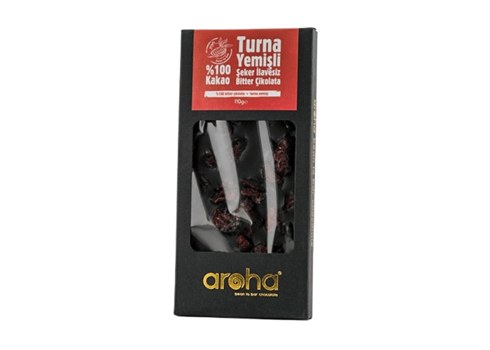 Turna Yemişi(Cranberry) %100 Bitter Çikolata (110gr) - Aroha