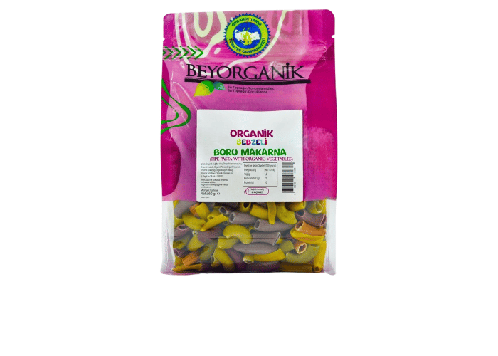 Organik Sebzeli Boru Makarna (360gr) - Beyorganik