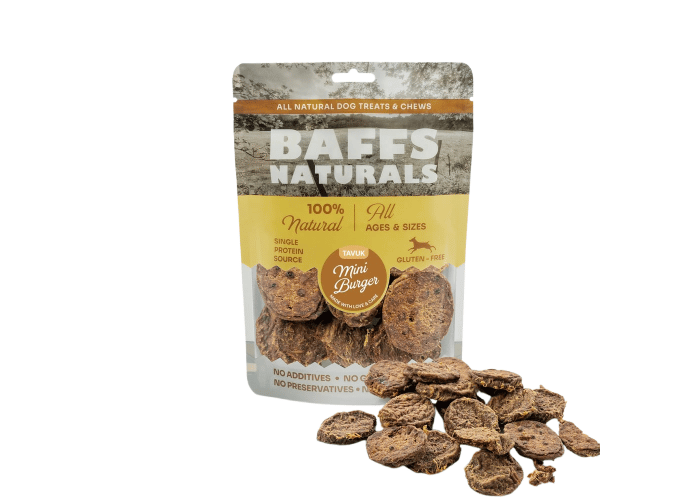 Baffs Naturals Tavuk Mini Burger Köpek Ödül Maması (100gr)