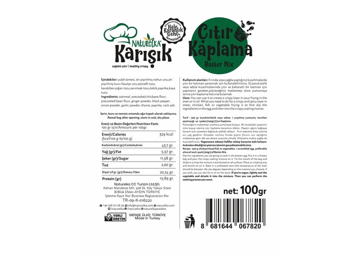 Çıtır Kaplama (100gr) - Naturelka