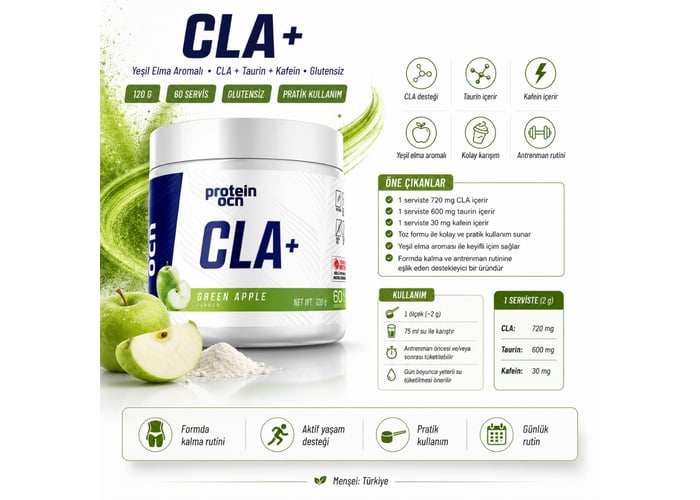 Cla+ Yeşil Elma (120gr) - Proteinocean