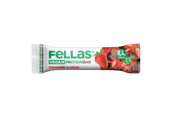 Fellas Çilekli ve Kakaolu Protein Bar (Vegan, 40gr)