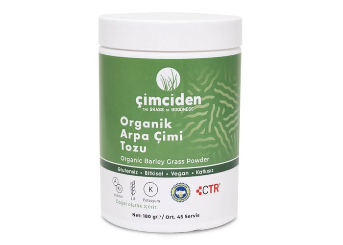 Organik Arpa Çimi Tozu (180gr) - Çimciden