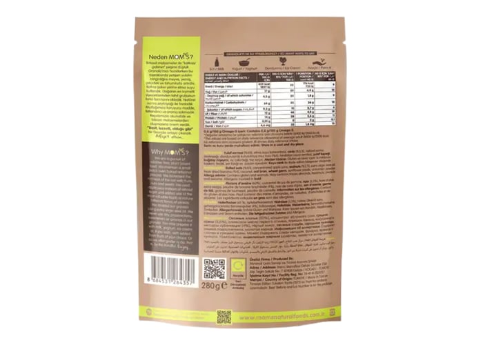 Foods Muz & Ceviz Granola (280gr) - Mom’s Natural