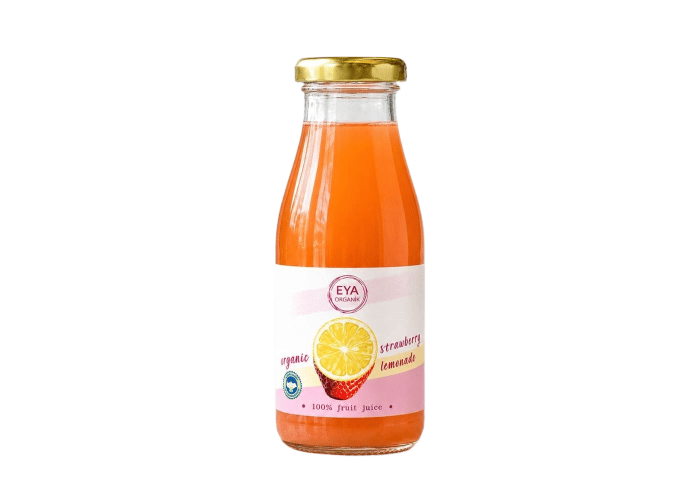 Organik Çilekli Limonata (250ml) - Eya Organik