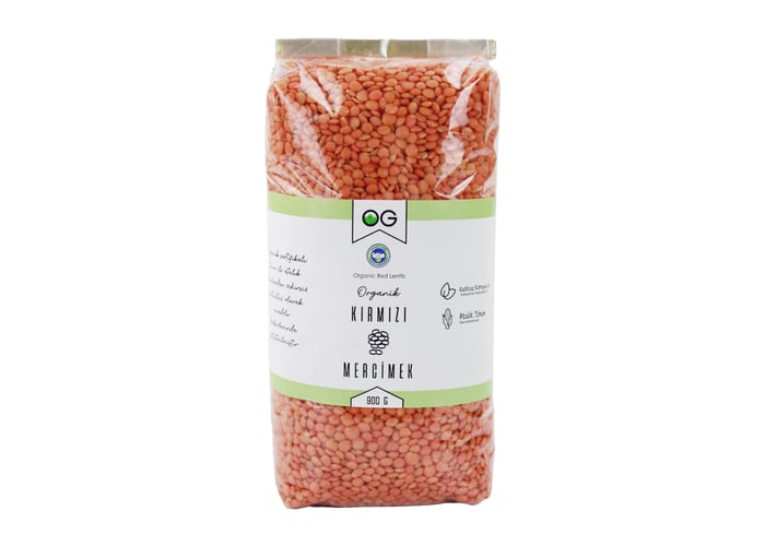 Organik Kırmızı Mercimek (900gr) - Og Natural