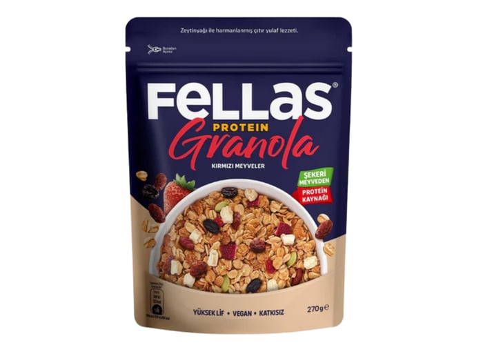 Kırmızı Meyveli Granola (270gr) - Fellas