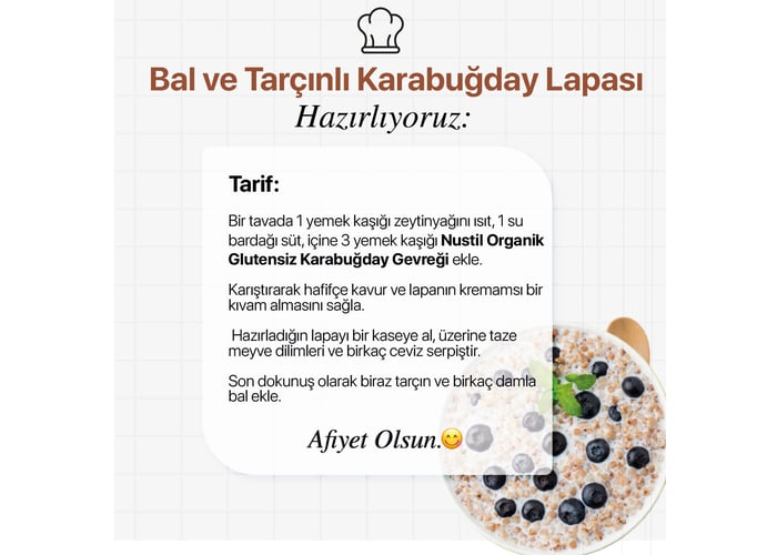 Organik Karabuğday Gevreği (250gr) - Nustil