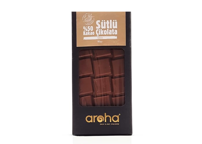 Sütlü Çikolata (%50 Kakao, 80gr) - Aroha