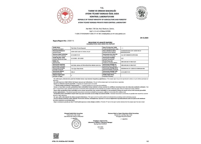 All Day Mor Hasat Soğuk Sıkım Natürel Sızma Zeytinyağı (5lt) - Orthosia