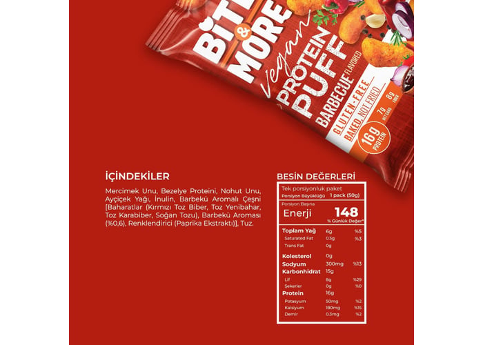 Proteinli Cips Barbekü (50gr) - Bite&more