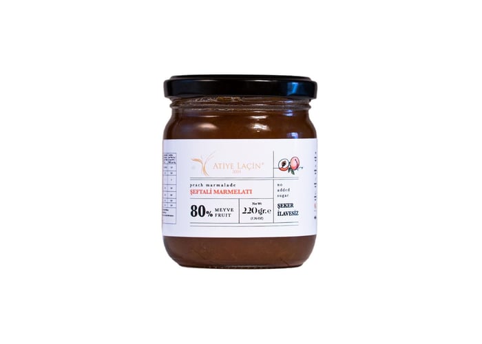 Şekersiz Şeftali Marmelatı (220gr) - Atiye Laçin