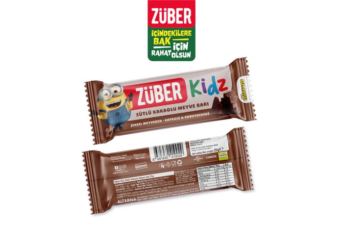 Kidz Sütlü Kakaolu Meyve Bar (25gr) - Züber
