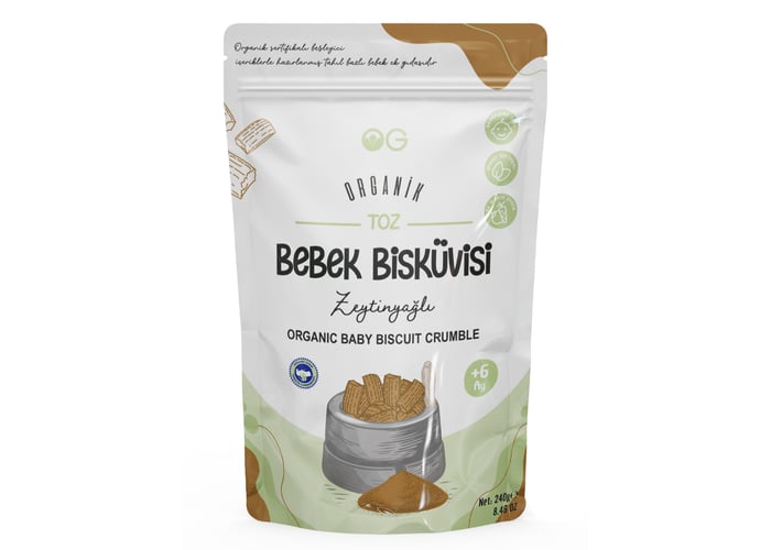 Organik Toz Bebek Bisküvisi (240gr) - Og Natural