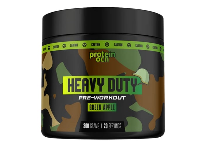 Heavy Duty Pre-Workout Green Apple (300gr) - Proteinocean