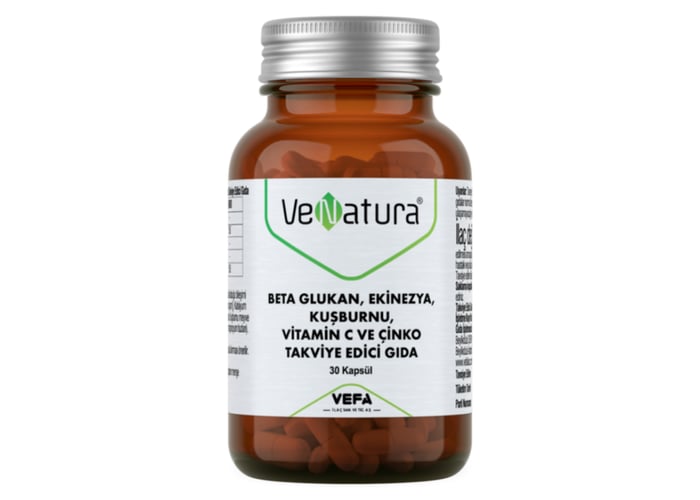 Beta Glukan, Ekinezya, Kuşburnu, Vitamin C ve Çinko (30 Kapsül) - Venatura