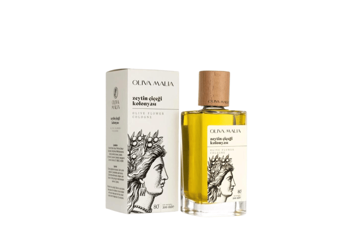 Zeytin Çiçeği Kolonyası (200ml, Cam Şişe) - Oliva Malia