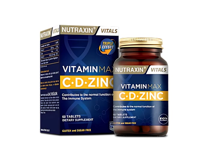 Vitamin Max C+D Çinko (60 tablet) - Nutraxin