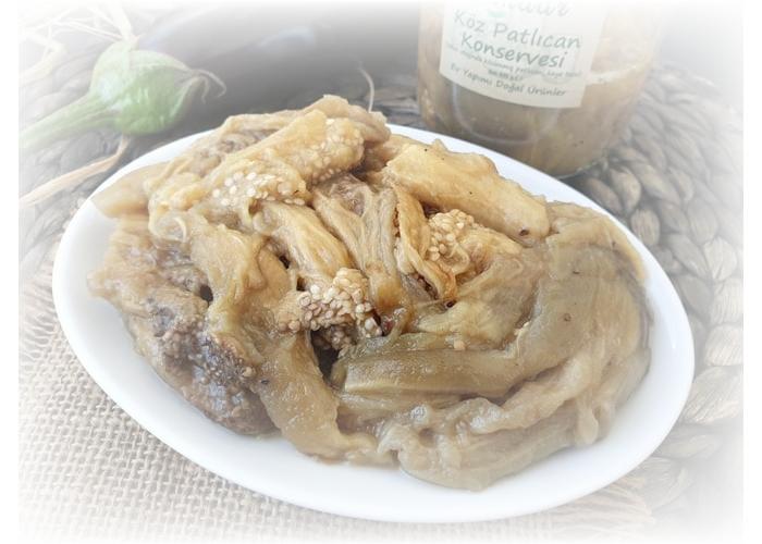 Közlenmiş Patlıcan Konservesi (600gr) - Elif Candar