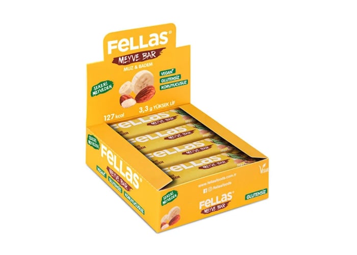 Muzlu ve Bademli Bar (12 adet x 35gr) - Fellas