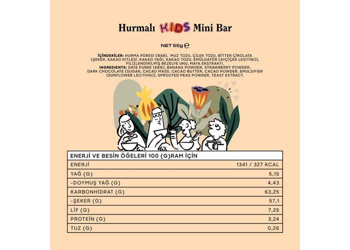 Hurmalı Kids Mini Bar (55gr) - The Good Wild