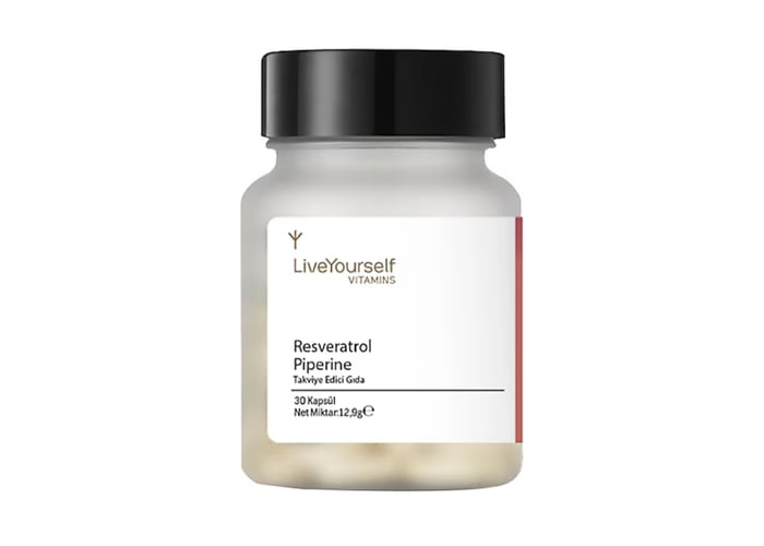 Resveratrol Piperine (30 kapsül) - Live Yourself