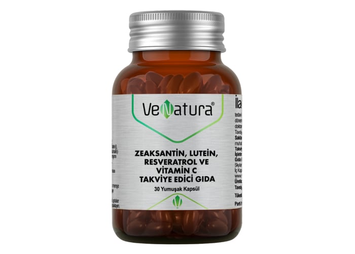 Zeaksantin, Lutein, Resveratrol ve Vitamin C Takviye Edici Gıda (30 kapsül) - Venatura