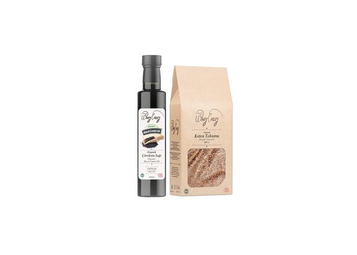 Organik Çörekotu Yağı ve Keten Tohumu (250 ml, 200gr) - Windy Valley