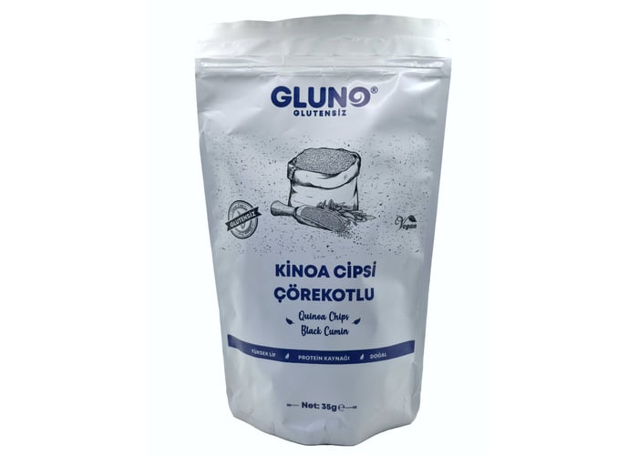 Glutensiz Kinoa Cipsi Çörek Otlu (35gr) - Gluno Glutensiz