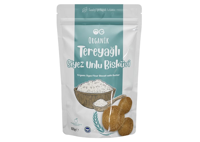 Organik Tereyağlı Siyez Unlu Bisküvi (100gr) - Og Natural