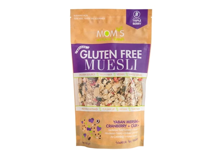 Muesli Çilek, Blueberry ve Cranberry (Glutensiz, 300gr) - Mom’s Natural