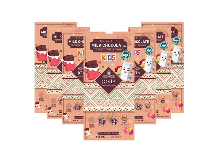 Jovia Organik Sütlü Çikolata (Çocuklar için, 7 adet x 40gr)