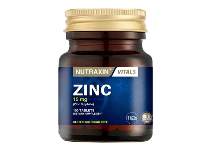 Zinc Sulphate - Çinko Takviyesi (100 tablet) - Nutraxin