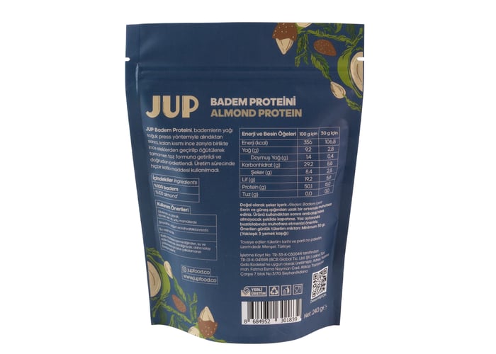 Yüksek Proteinli Badem Unu (Protein Tozu, 240gr) - JUP
